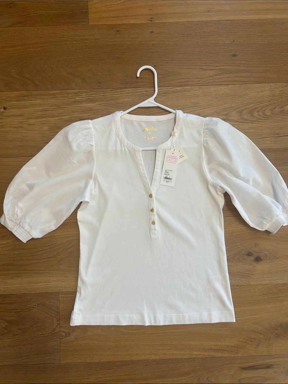 Lilly Pulitzer Ronson Knit Top Resort White NWT Size S